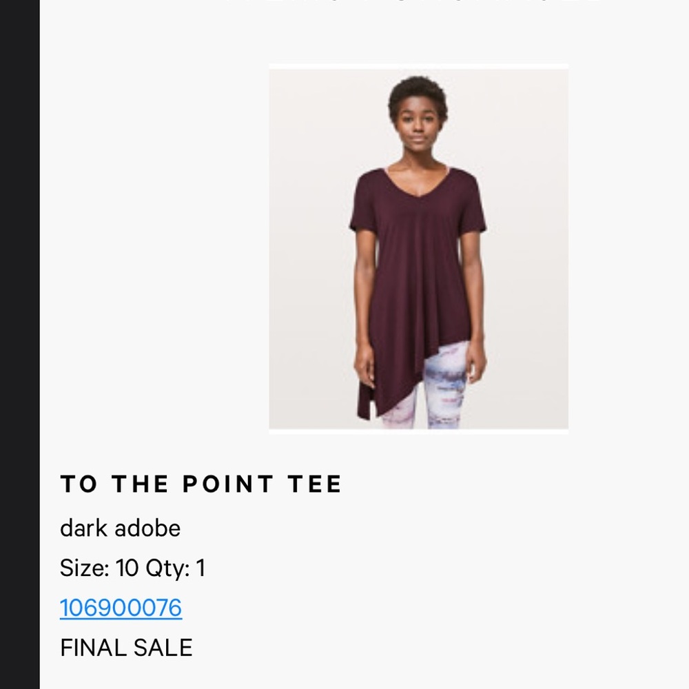 Lululemon to the point tee - Picture 5 of 8